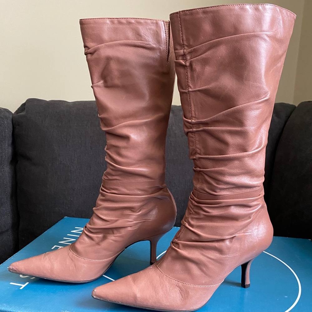 Nine West Vintage Nwhaffner Medium Pink Boots
